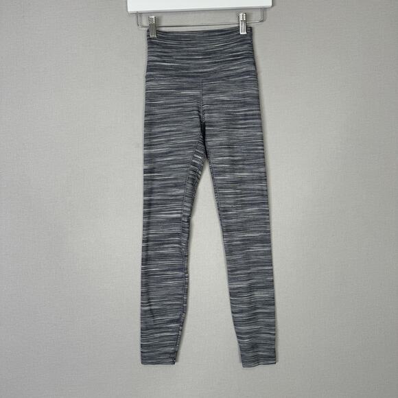 Lululemon Pants Womens 2 Heathered Gray High Rise Wunder Under Yoga Leggings - Picture 1 of 11
